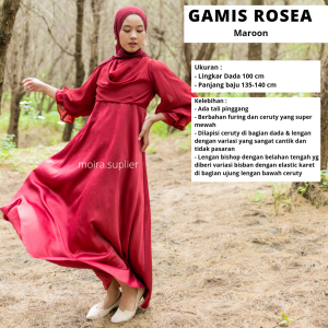 SUPER SALE GAMIS MUSLIM SUPER MEWAH ROSEA
