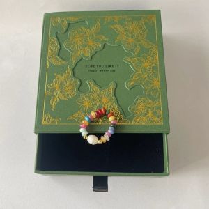 AE Natural stone necklace for women Colorful Glass Dopamine Beaded Sweater Light luxury niche versatile high-end collarbone necklace