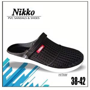 Sandal Selop Sepatu Laki Hitam Murah / Sepatu Kuliah / Sandal Tahan Air Sepatu karet pria 8153