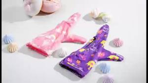 4 Pcs Thumb Sucking Guard Gloves Kids Chewy Compression Gloves Breathable Guard Nail Biting Gloves Kids Stop Thumb Sucking and Finger Biting Generally for Ages 8-12 (Unicorn Flower 2 Fingers)