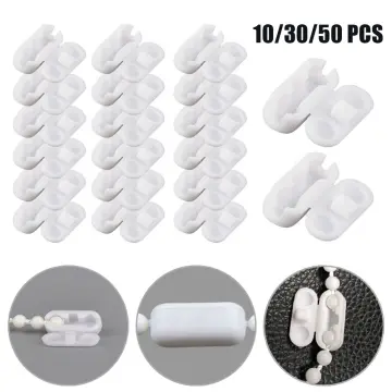 10pcs ABS Plastic Replacement Spare Vertical Roman Roller Blind Curtain Ball Chain Connector Clips 20