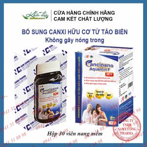 Viên canxi hữu cơ CANCINANO AQUAMIN F NCP Không nóng hỗ trợ xương răng chắc khỏe phát triển chiều cao - Hộp 30 viên