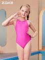 ZOKE Girls Training Swimwear  One Piece Professional Swimsuit Teens Premium Beachwear For Kids Girl 2 To 18 Years Old. 