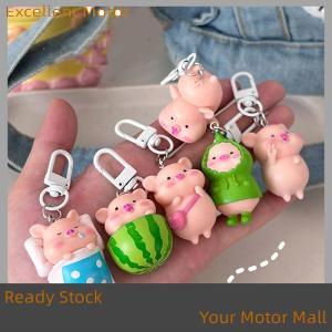 Excellent Ready Stock Cute Funny Three-dimensional Piggy Keychain Kawaii Pig Animal Shaped Keyring Bag Mobile Phone Pendant Decoration Accessories