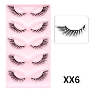 5 Pairs Faux Mink Lashes Natural False Eyelashes Fluffy Eyelash Extension Cat Lashes Makeup Tool