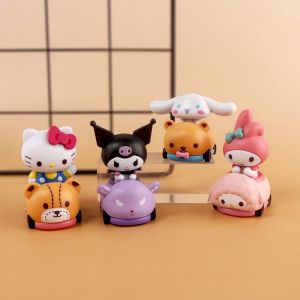 SANRIO Action Figure SATUAN Mainan Anak Karakter EDISI MOBIL CINNAMOROLL KUROMI MELODY HELLOKITTY Pajangan Bukan Blindbox