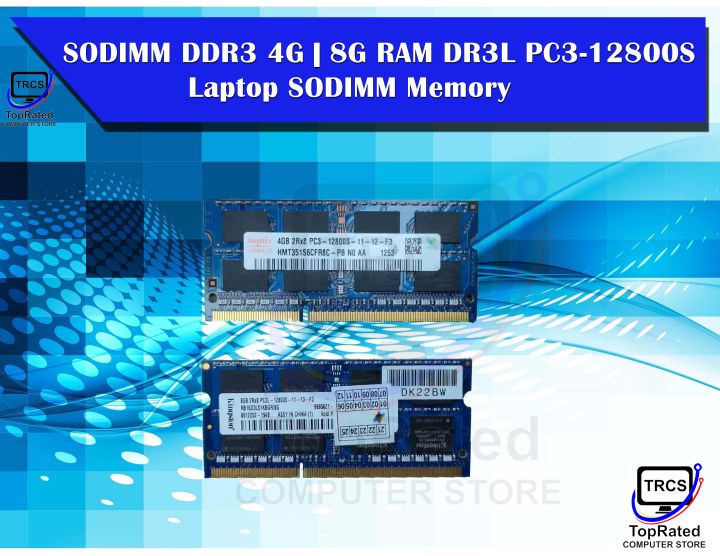 SODIMM DDR3 4GB 8GB RAM DR3L PC3-12800S Laptop SODIMM Memory