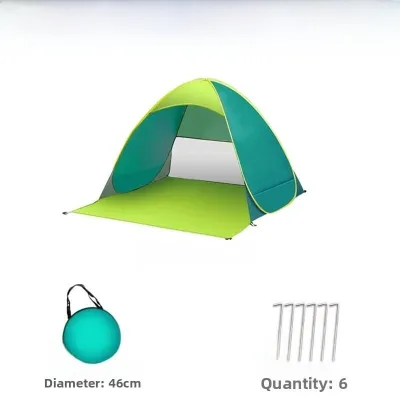 Portable Folding Camping Tent Beach Side Automatic No Installation Required Spring Trip Lazy Camping Sunshade Tool ☀0414x