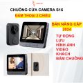 Chuông cửa không dây, Chuông cửa Camera S16 đàm thoại 2 chiều, lưu hình ảnh, video khách bấm chuông. 