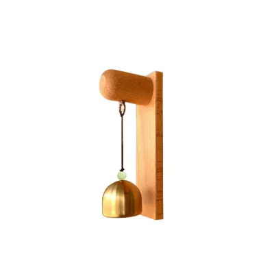 BOOCEAN Door Opening Door Bell Wooden Hanging Decorative Shopkeepers Bell Elegant Delightful Sound Wind Chime for Business Garden