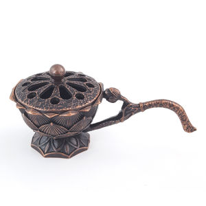 Jhj0  Handheld Lotus Incense Burner Creative
