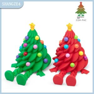 【SHANGZE4】 3D In Giáng Sinh Dễ Thương Máy Tính Để Bàn Đồ Trang Trí Cây Giáng Sinh Với Đầy Màu Sắc Khớp Và Di Chuyển Hình Dạng Món Quà Giáng Sinh Trang Trí