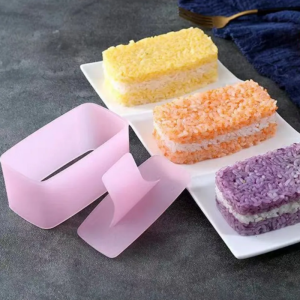 Sushi Mold Maker Non Stick Rectangular Triangle Sushi Kit Japanese Tools Kitchen Bento Onigiri Rice Ball Set Seaweed Rice Cake Mold Rice Ball Mold Bento Mold