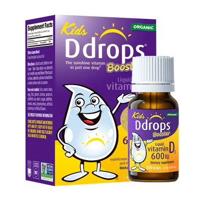 Ddrops Kids Growth Combo | Vitamin D3 600IU + Calcium Magnesium & Zinc | For Ages 1–18 | Strong Bones & Teeth | 100% Authentic from Canada
