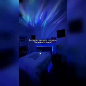FFBH LED Light Starlight Projector Colorful Light USB Powered Starry Sky Projector Iridescent Light Glowing Lamp H8M4T