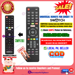 SWITCH Smart TV Remote Control Replacement SW-32WHL01 SW-42WHL01 SWITCH WHALE OS Smart TV Remote