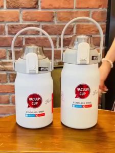 Tumbler Insulated Vacuum 1000ml-1700ml Stainless Steel ThermosTumbler hot and cold with Straw Handle