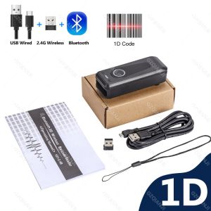 Portable Barcode Scanner Handheld Mini Bluetooth Scanner 2.4G Wireless