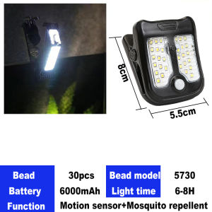 solar clamp light outdoor solar light waterproof IP67 soalr lamp 80000mAh 1080LED Emergency wall lights outdoor portable camping light fishing lamp clip lamp camping lamp