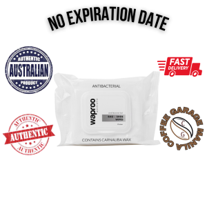 Waproo Natural Carnauba Wax Leather Synthetic Shoe & Bag Wipes 20pk Australia (Antibacterial)
