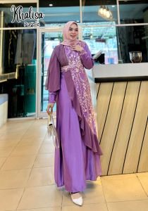 Khalisa dress pesta terbaru terlaris murah mewah elegan kekinian gamis pesta kondangan hari raya