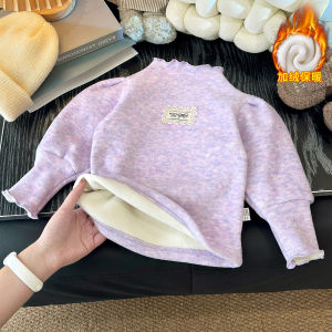 เด็กหญิงเสื้อโปโลเสริมหนาฤดูหนาวฤดูใบไม้ร่วงฤดูหนาวเด็กใหม่ ที่อบอุ่นเสื้อเด็กผู้หญิงเสื้อสำหรับเด็ก