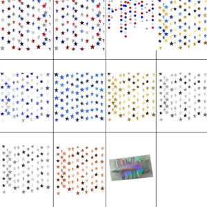 Assorted Color Star Fringes Hanging Ornament Indoor Outdoor Celebration Decoration Paper Garlands String Banners