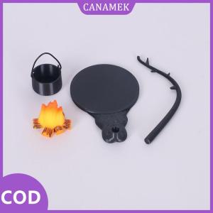 CANAMEK✨ 4 cái ngoài trời cắm trại vi cảnh quan trang trí nhà búp bê mini treo bếp và phụ kiện cảnh đống lửa