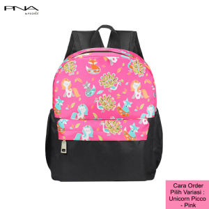 Peonia PNA UNICORN PICCO Ransel  Tas Wanita Laptop Punggung  Kantor Kerja Sekolah Kuliah Outdoor Trendy Fashion Style Travel Casual Backpack Anak Remaja Perempuan Selempang Cewek Bag