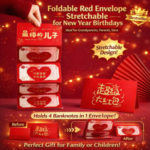 Elegant Red Packet 18th Birthday Gift Envelope Foldable Design Coming of Age Ceremony Money Holder