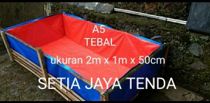 TERPAL KOLAM KOTAK [A5] UKURAN(200x100x50cm)BAHAN ORIENTAL  A5 KOREA