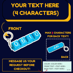 PixelBlock3D TWO SIDED Custom Customized Design Alphanumeric Custom Fidget Keys Keyboard Keychain