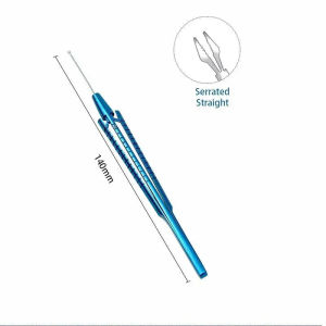 GREATLH Ophthalmic Retinal Capsulorhexis Forceps Foreign Body Forceps Straight/Curved/Angled Ophthalmic  Instruments 140mm Long