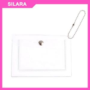 SILARA 1Pc Womens Credit Card Holder Wallet Transparent Waterproof PVC ID Card Wallet