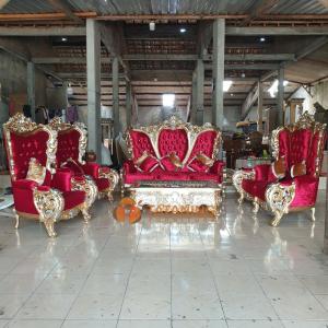SOFA TAMU BELAGIO 175cm BINTANG 5 KAYU JATI FINISHING MEWAH KURSI MEJA KOPI UKIR SUPER ORIGINAL BIG SIZE DEKORASI RUANG INTERIOR MURAH TATANING FURNITURES JEPARA