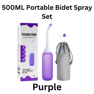Hygienic Handheld Bidet Spray 500ML Dual-Nozzle Travel Bidet with Dual Nozzles and Dust Cover