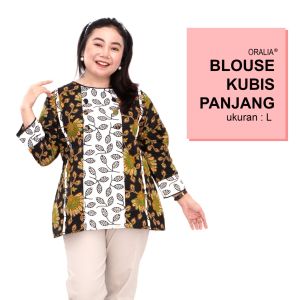 Atasan Batik Blouse Big Size Wanita Lengkap S-M-L-XL-2L-3L-4L-5L-6L-7L Blus Jumbo Kantor Seragam Batik / Pakaian Batik Kekinian LD 88 Sampai Dengan LD 140 / Pakaian Kerja