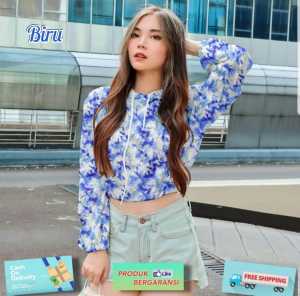 Godwin Collection - Vita Crop Hoddie Tie Dye Outerwear Wanita Super Cantik Termurah