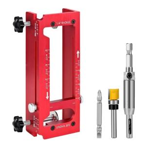 Aluminum Hinge Door Lock Drilling Template Positioning Tool Adjustable Hinge Jig For Precise Installation Adjustable Jig