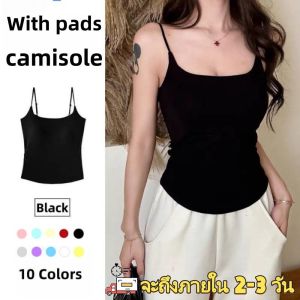 ChoiFoo 【ส่งจากไทย】ผู้หญิง Slim Fit เสื้อกั๊ก แฟชั่นสีขนมเสื้อกั๊กไม่มีแขนพร้อมแผ่นหน้าอก ผู้หญิง y2k ฤดูร้อนสลิง Tops