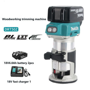 [100% Authentic]MAKlTA Trimmer DRT50 Brushless rechargeable woodworking slotting machine 18V 6.0Ah Lithium battery Multi-function engraving machine