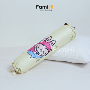 Vỏ gối ôm lụa tencel 60S 23x60cm cho bé FamiHi cao cấp họa tiết trẻ em đẹp dễ thương vải lyocell 100% sợi thiên nhiên