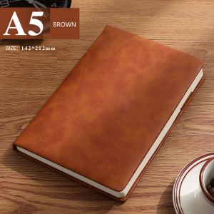 Simple Business PU Leather A5 size Notebook Custom Logo Name Personalisation Business Student School Office