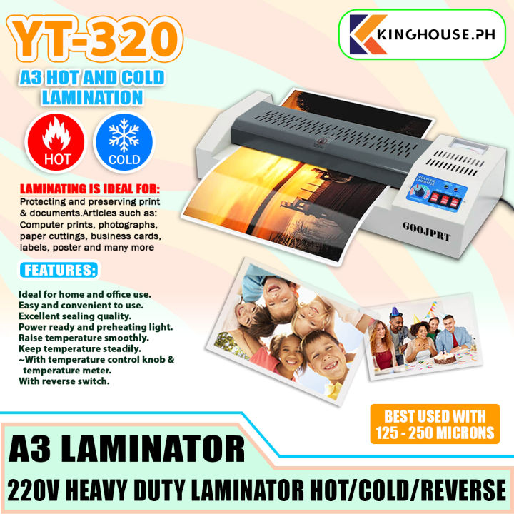 YT-320 A3 Laminator Heavy Duty Laminating Machine ( Hot And Cold ...