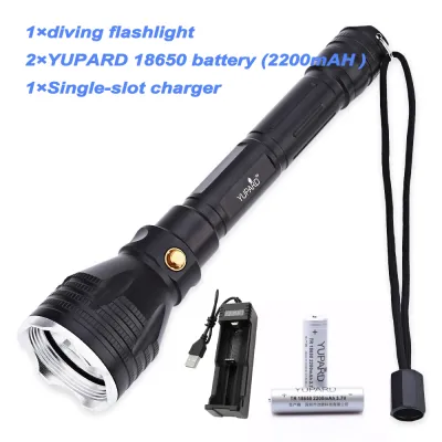 YUPARD Diving Flashlight Original 1200LM 10W L2 Underwater Proof 100M Depth Torch Lamp