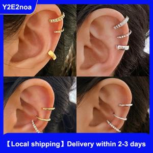 【Local shipping】 3PCS Fashion Delicate Zircon Cute Ear Clips Ear Cuff No Earrings Cartilage Ear Clip For Women Jewelry