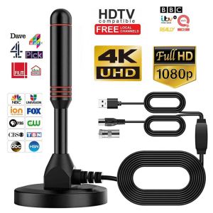 HD Digital Indoor TV Antenna Amplified 200 Miles Signal Receiver Ultra HD TV