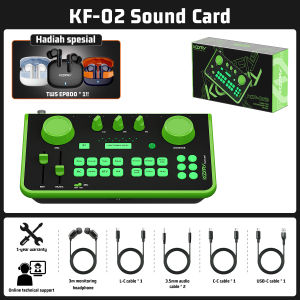 Koorfly Kf02 48V Soundcard Bluetooth Livestream Kit - Powerbank HP Dudukan Ponsel Fungsi Baru Professional Mixer Untuk Tiktok/Karaoke/Recording