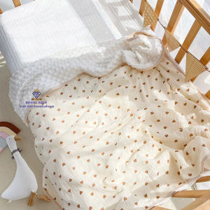 C0058💥ขายดี💥ผ้าห่ม Popcorn ปุ่มดอทมิงค์ ผ้าคอตตอล ผ้านุ่ม มีสองด้าน ปุ่มบนเนื้อผ้าเสริมสร้างพัฒนาการของเด็ก ลายน่ารัก พร้อมส่ง