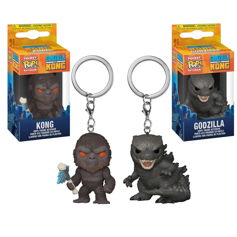 Funko POP 1pcs King Kong VS Godzilla Anime Keychain PVC King